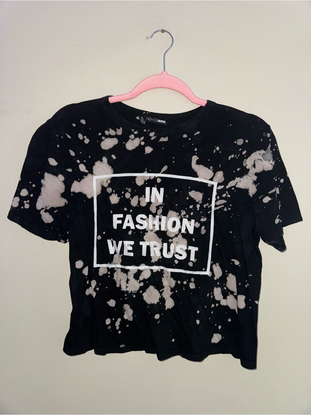 Like new, Fashion Nova, women’s short sleeve, tie dye, graphic top, size small